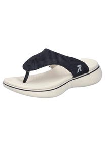 RIEKER Sport , Zehentrenner, Sommerschuh, Strandschuh, Badeschuh, Urlaubschuh mit weichem Zehensteg , nachtblau , 42 , 42 , Zehentrenner - ideal...