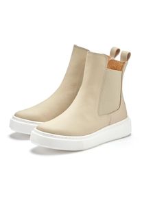 ELBSAND , Stiefelette, Chelseaboots, Schlupfstiefel, Stiefel, Sommerstiefelette aus Leder , beige , 38 , 38 , Modische Chelseaboots aus...