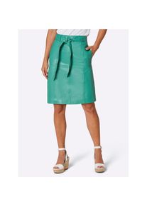 CREATION L PREMIUM, Damen, Lederrock, smaragd, 48, smaragd, reines Lammnappa-Leder