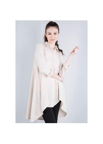 Imperial , Klassische Bluse »IMP-C ED3BEW«, fliessende Vokohila Longbluse , neve , S (36) , S (36) , Weite Bluse "IMP- C ED3BEW" von Imperial-Fashion