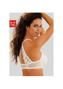 Lascana , Schalen-BH »Premium Dessous« mit wunderschönem Spitzenrücken und Vorderverschluss, Dessous , creme , Cup E , 85 -Cup E , 85 , Schalen-BH...