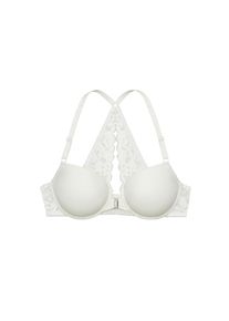 Lascana, Damen, Schalen-BH &raquo;Premium Dessous&laquo; mit wundersch&ouml;nem Spitzenr&uuml;cken und Vorderverschluss, Dessous, creme, Cup E, 85 -Cup E, creme, Schalen-BH