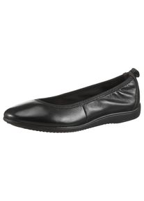 Tamaris , Ballerina, Schlupfschuh, Bequemschuh mit komfortablem Elastikeinfass , schwarz , 37 , 37 , Ballerina in runder Form, mit Anziehlasche