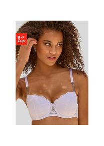Lascana , Schalen-BH »Dalia«, mit edlen Strasselementen am Träger, Dessous , weiß , Cup C , 80 -Cup C , 80 , Femininer Schalen-BH mit...