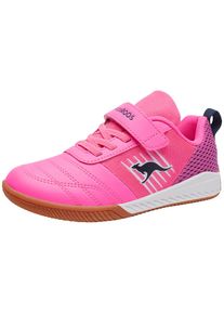 Kangaroos , Jungen , Sneaker »K5-Super Court EV« , neon pink/fuchsia , 32 , 32 , Leichter Sneaker von Kangaroos mit Klettverschluss und Schnürung