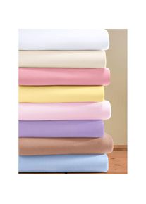 Biberna , Spannbettlaken , bleu , 100% Baumwolle , B/L: 200 cm