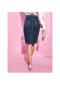 CRÉATION L creation L , Damen , Bleistiftrock , blue-stone-washed , 22 , 22 , hochwertige Baumwoll-Qualität