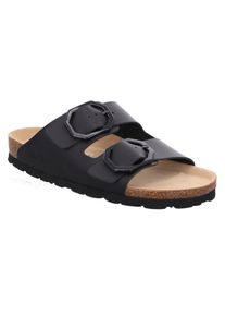 Rohde , Pantolette »ALBA«, Schlappen, Sommerschuh, Hausschuh, Strandschuh mit Softfußbett , schwarz , 35 , 35 , Sommerliche Pantolette mit zwei...