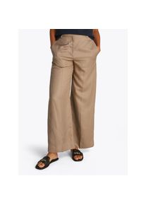 Tommy Hilfiger , Leinenhose »VISCOSE LINEN WIDE LEG PANTS«, mit Bügelfalten, kühlendes Premium Leinen , Safari Canvas , N-Gr , 32 -N-Gr , 32 , Hose...