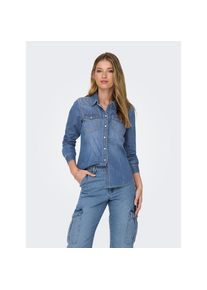 ONLY , Damen , Jeansbluse »ONLALEXA L/S DNM SHIRT FS NOOS« , Medium Blue Denim , XL , XL , Jeanshemd von ONLY