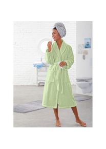 Plantier , Bademantel , lindgrün , 50% Baumwolle, 50% Polyester , 40/42