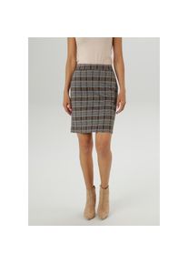 Aniston SELECTED , Damen , Minirock, im klassischen Karo-Design - NEUE KOLLEKTION , braun-beige-terra-kariert , 36 , 36 , Rock im klassischen...