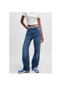 HUGO Blue, Damen, Straight-Jeans &raquo;Elyah&laquo; Straight Fit Jeans mit hoher Leibh&ouml;he, Tall L&auml;nge 36, hellblau, L&auml;nge 34, 29 -L&auml;nge 34, hellblau, Gerade 