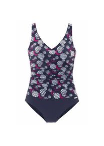 Lascana, Damen, Badeanzug mit Shaping-Einsatz, verstellbare Tr&auml;ger, bis E-Cup, marine-bedruckt, Cup E, 40 -Cup E, marine-bedruckt, Badeanzug mit B&uuml;gel