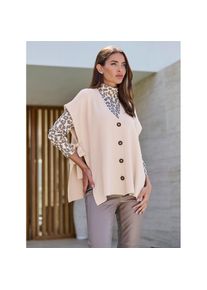 Heine , Damen , Strickweste , elfenbein , 36 , 36 , extravagante Seitenschlitze mit Bindebändern