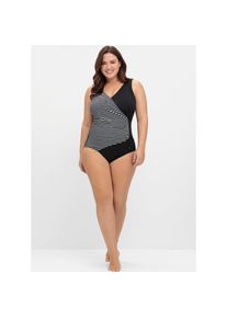 sheego , Damen , Badeanzug , schwarz , Cup C , 52 -Cup C , 52 , Cup B, C, D, E, F