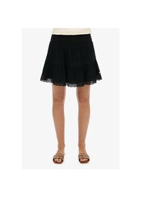 Superdry , Minirock »IBIZA LACE MIX MINI SKIRT« , Black , L , L , Kurzer Sommerrock von Superdry im Ibiza Style