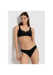 LSCN by LASCANA , Bustier-Bikini-Top »Gina«, mit V-Ausschnitt vorne , schwarz , Cup C , 40 -Cup C , 40 , Trendige Unifarbe