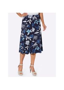 Lady, Damen, Jerseyrock, marine-jeansblau-bedruckt, 44, marine-jeansblau-bedruckt, Viskose-Qualit&auml;t