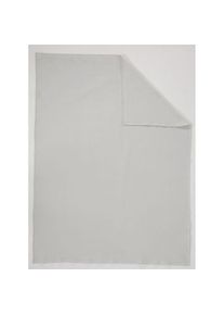 Biederlack , Wohndecke , grau , 58% Baumwolle, 35% Polyacryl, 7% Polyester , B/L: 100 cm x 150 cm