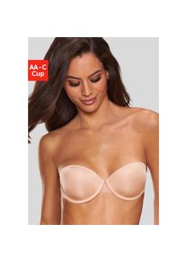 Lascana , Schalen-BH, mit transparentem Rücken und abnehmbarem Neckholder-Träger , toffee , Cup B , 90 -Cup B , 90 , Basic Schalen-BH mit Bügel und...