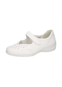 Waldläufer Waldläufer , Riemchenballerina »KYA«, Halbschuh, Komfortschuh, Lochmuster, Komfortweite K (= extraweit) , weiß , 4 (37) , 4 (37) , Ballerina mit...