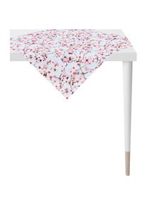 Apelt , Mitteldecke »6450 SPRINGTIME, Frühjahrsdeko, Frühling«, (1 St.), Digitaldruck , rosa/hellblau/natur , B/L: 100 cm x 100 cm