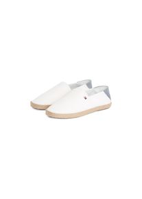 Tommy Hilfiger , Slipper »HILFIGER ESPADRILLE CORE TEXTILE«, Schlupfschuh, Espadrilles, Sommerschuh, Kontrastbesatz an der Ferse , ecru-blau , 40 ,...