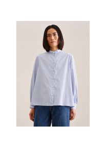 Seidensticker , Klassische Bluse »Schwarze Rose« Langarm Kragen Streifen , hellblau , XL(42) , XL(42) , Passform: Regular