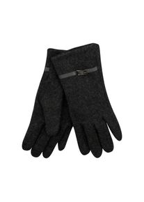 Capelli New York , Fleecehandschuhe mit Zierriemen , anthrazit-meliert