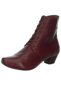 Think! , Schnürstiefelette »Aida«, Festtagsschuh, Stiefelette aus vegetabil gegerbtem Leder , weinrot , 40 , 40 , Stiefelette in leicht spitzer Form