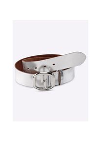 Heine , Ledergürtel , silberfarben