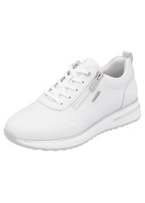 Remonte , Keilsneaker, Freizeitschuh, Halbschuh, Schnürerschuh mit gepolstertem Schaftrand , weiß , 39 , 39 , Sneaker mit Schnürung und Reißverschluss