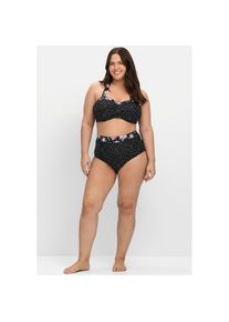 sheego , Damen , Bustier-Bikini-Top , schwarz-gepunktet , Cup B , 46 -Cup B , 46