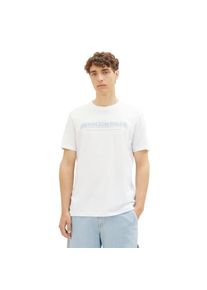 Tom Tailor Denim , T-Shirt, mit Logofrontprint , white , M , M , T-Shirt von Tom Tailor Denim