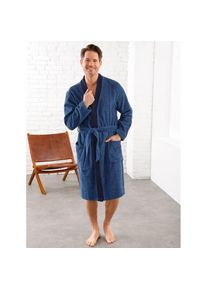 feel good , Bademantel , jeansblau , 100% Baumwolle , 60/62