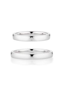 Bruno Banani, Damen, Trauring &raquo;Schmuck Geschenk Ehering Hochzeit Damenring Herrenring&laquo; wahlweise mit oder ohne Brillant, Made in Germany, silberfarben