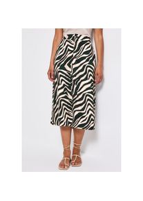 Street One, Damen, Midirock mit Animal-Print, pine grove green, 46, pine grove green, Rock mit grafischem Muster von Street One