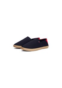 Tommy Hilfiger , Slipper »HILFIGER ESPADRILLE CORE TEXTILE«, Schlupfschuh, Espadrilles, Sommerschuh, Kontrastbesatz an der Ferse , dunkelblau-rot ,...