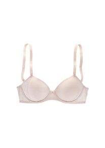 Lascana, Damen, Schalen-BH &raquo;Tiziana&laquo; mit dekorativer Spitze, Dessous, puder, Cup G, 85 -Cup G, puder, H&uuml;bscher Schalen-BH mit feiner Zierschleife und 