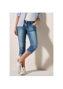 Cecil, Damen, 3/4-Jeans &raquo;Style SCARLETT&laquo; mit Stretch, light blue washed, N-Gr, 36 -N-Gr, light blue washed, Jeanshose im Casual Fit von Cecil