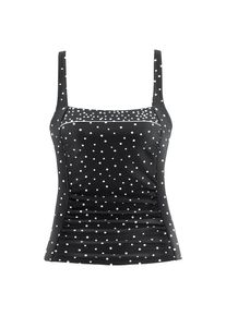 Lascana , Tankini-Top »Leona« mit Pünktchenprint , schwarz-weiß , Cup D , 42 -Cup D , 42 , Mit klassischem Design und Paspel