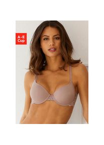 Lascana , Schalen-BH »Vittoria«, mit Bügel und Rücken aus floraler Spitze , taupe , Cup B , 85 -Cup B , 85 , Unser Bestseller von Lascana jetzt mit...