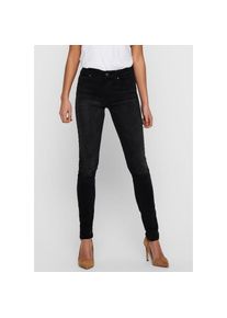 Only , Skinny-fit-Jeans »ONLBLUSH LIFE MID« , black denim , Länge 32 , M (38) -Länge 32 , M (38) , Skinny-Fit Jeans mit extra-engem Beinschnitt für...