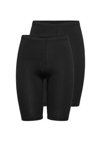 Only , Radlerhose »ONLLIVE LOVE CITY SHORTS 2PACK NOOS«, (2er-Pack) , black , N-Gr , XXXL (46) -N-Gr , XXXL (46) , Doppelpackung Radler von Only