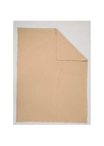 Biederlack , Wohndecke , camel , 58% Baumwolle, 35% Polyacryl, 7% Polyester , B/L: 100 cm x 150 cm