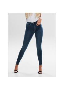 Only , High-waist-Jeans »ONLROYAL« , dark blue denim , Länge 34 , XS (34) -Länge 34 , XS (34) , Schmale Beinform betont die Beine für einen...