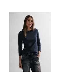 Cecil , 3/4-Arm-Shirt »Basic Boatneck«, mit U-Boot-Ausschnitt , universal blue , XXL (46) , XXL (46) , Shirt mit 3/4-Ärmeln von Cecil