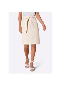 CREATION L PREMIUM, Damen, Lederrock, elfenbein, 46, elfenbein, reines Lammnappa-Leder