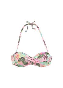 s.Oliver, Damen, B&uuml;gel-Bandeau-Bikini-Top &raquo;Azalea&laquo; im tropischen Druck, rose-bedruckt, Cup A, 36 -Cup A, rose-bedruckt, Bedruckt &ndash; jedes Teil ein 